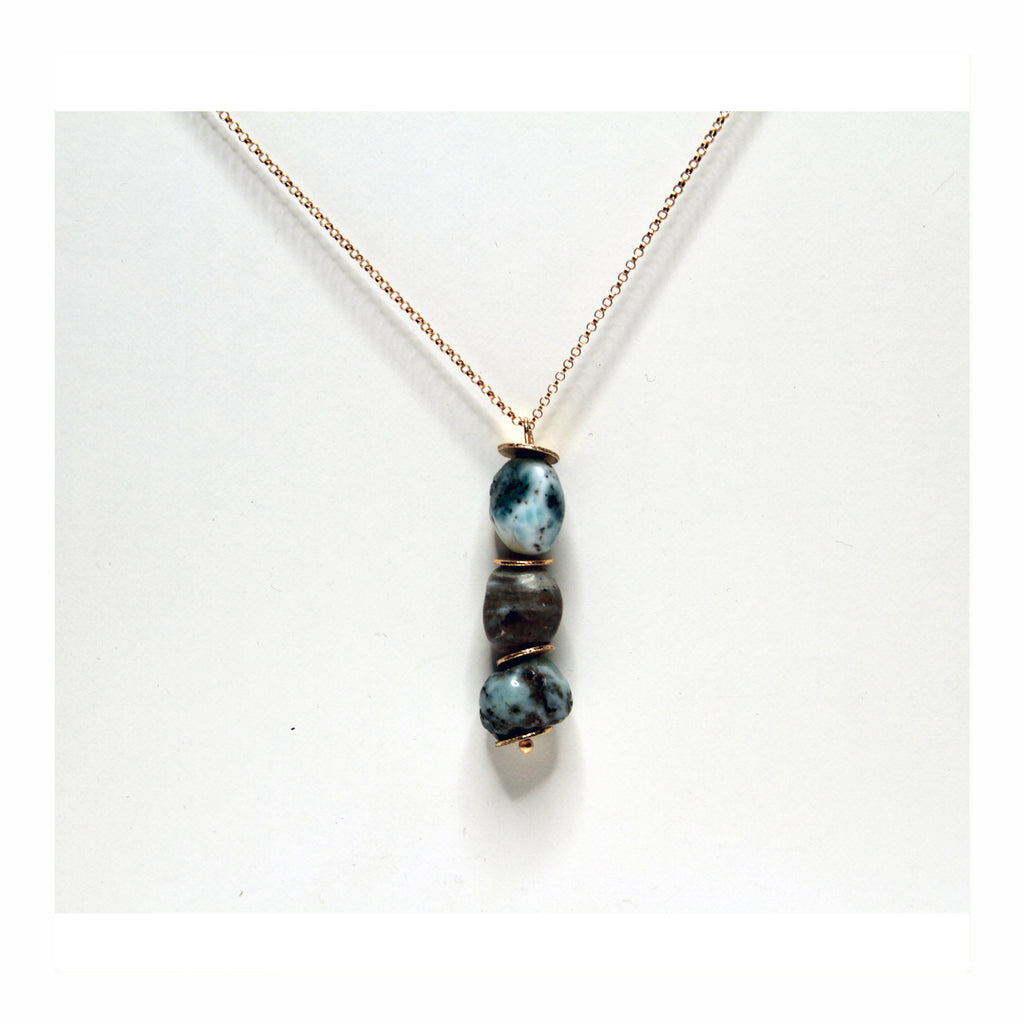 Larimar Drop Necklace - Crystalline Tribe