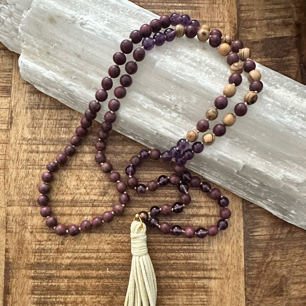 Purple Heart Wood Mala