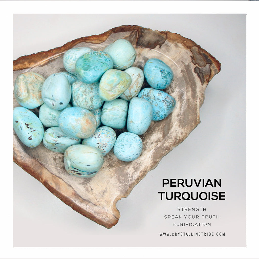 Turquoise Tumbled Stones - Crystalline Tribe