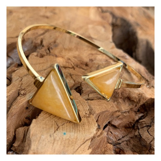Labradorite + Topaz Bangles - Crystalline Tribe