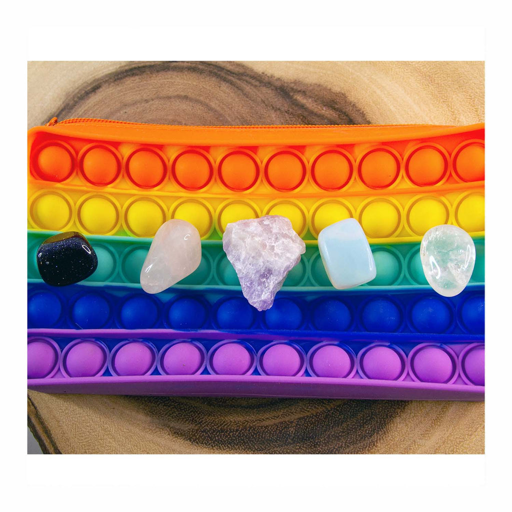 Crystal Kid Kit with Pop it Pencil Case - Crystalline Tribe