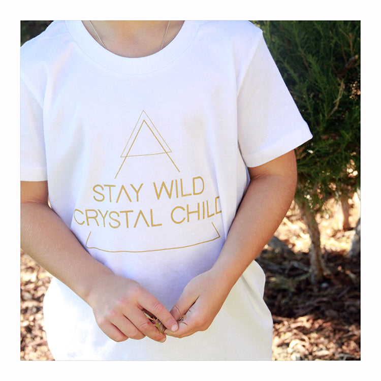 Stay Wild Crystal Child - Kids T-Shirt - Crystalline Tribe