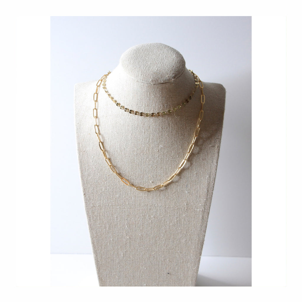 Gold Plated Coin Disc Choker - Crystalline Tribe