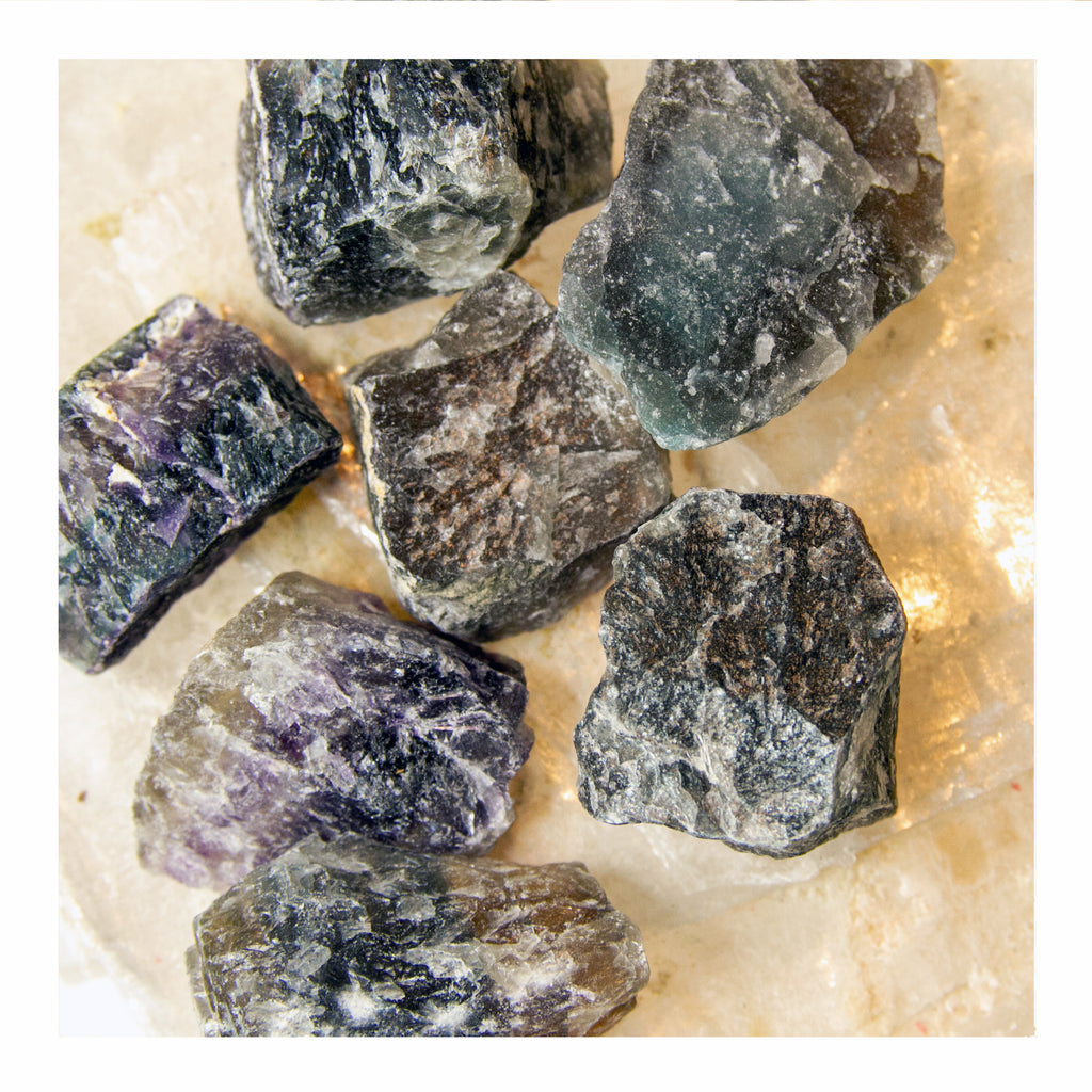 Purple Fluorite Chunks - Crystalline Tribe